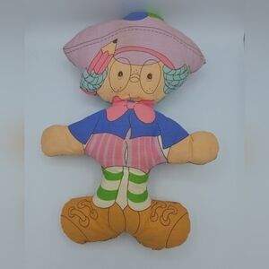 Vintage 80s Plum Pudding Pillow Doll Cut And Sew Plush Strawberry Shortcake